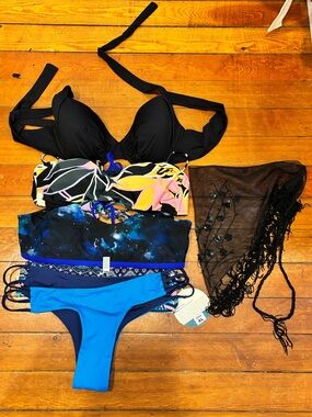 XL Mixed Bikini Set with Beach Tote